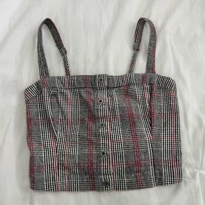 Plaid button front HOLLISTER TANK